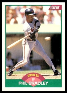 1989 Score Rookie & Traded #44T Phil Bradley Baltimore Orioles - Picture 1 of 2
