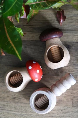 Wooden Nutcracker Christmas Gift Kitchen Wood Tool Walnuts Hazelnuts Cracking - Image 1 of 4