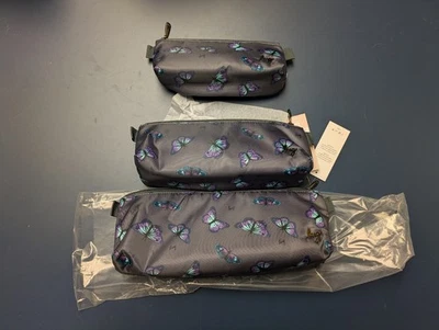 Juego de 3 goletas organizadores de anidación Lug gris mariposa - Nuevo con etiquetas Foto 1 de 4