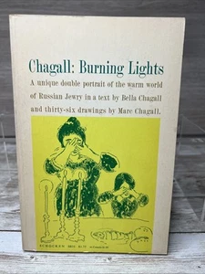 Chagall: Burning Lights by Bella and Mare Chagall (1962) VTG Judaisim Schocken - Picture 1 of 14