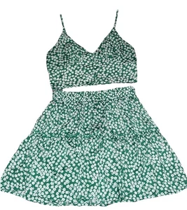 Princess Polly Skirt And Top Set Size 2 Green Summer Spring Skirt And Tank - Picture 1 of 13