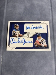 2023 National Treasures Wes Chandler Charlie Joiner Synced Signatures /99 Auto - Picture 1 of 2