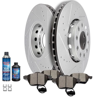 Front 288mm Brake Rotors + Ceramic Pads for 1998 200 2001 Audi A6 2WD Quattro Foto 1 de 4