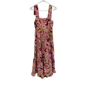 Dodo Bar Or Floral Print LIMA Midi/Maxi Dress Sleeveless Square Neck Size S - Picture 1 of 15
