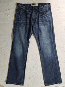 Jeans uomo Ariat Signature M5 slim dritti denim taglia 34x32 lavaggio medio - Foto 1 di 11