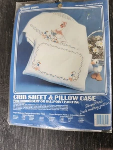Vogart Crib Sheet & Pillowcase Embroidery Kit With Ducks Design - Picture 1 of 7