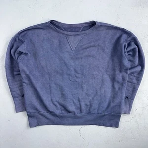 VTG Double V Sweatshirt 40s 50s 1940s Faded Blue Crewneck Boxy Rockabilly 1950s - Picture 1 of 21