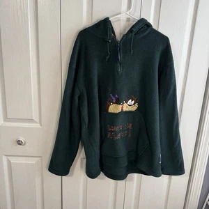 Warner Bros Looney Tunes Tasmanian Devil Leave Me Alone Hoodie 2001 Vintage - Picture 1 of 9