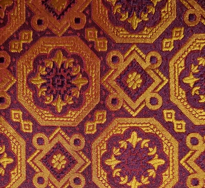 DISCOTECA VINTAGE AÑOS 70 ~ CORBATA ANCHA PARA HOMBRE ~ NARANJA METÁLICO Y PÚRPURA ~ BRILLO ROJO ~ 57" Foto 1 de 4