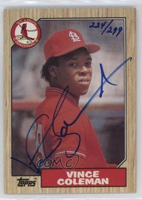 2004 Topps Originals Signature Edition Buyback /299 Vince Coleman (1987) Auto - Image 1 of 2