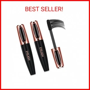 2 Pack 4D Silk Fiber Lash Mascara, Long Lasting Eyelashes, Lengthening and Thick - Picture 1 of 2