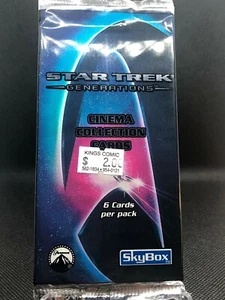 1994 Skybox Star Trek Generations 6 Cinema Trading Cards Factory SEALED PACK - Bild 1 von 6