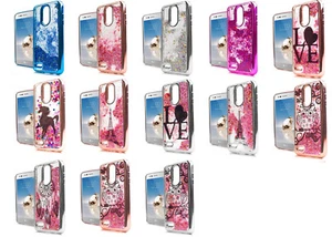 For LG Rebel 4 LML212VL / LML211BL Liquid Glitter Case Phone Cover - Picture 1 of 14