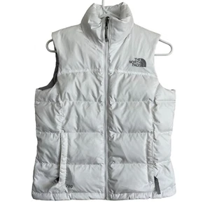 The North Face Womens XS Puffer Goose Down 700 Vest White Read - Picture 1 of 12