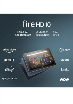 Fire HD 10 tablet | 25,6 cm (10.1 inch), 1080p Full HD, 32 GB, Olive - with Ads - Bild 1 von 4