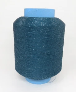 Lurex PRP2545 Iridescent Yarn Petrol Blue Nm 65 670GRS Including Bobbin Weight - Picture 1 of 3