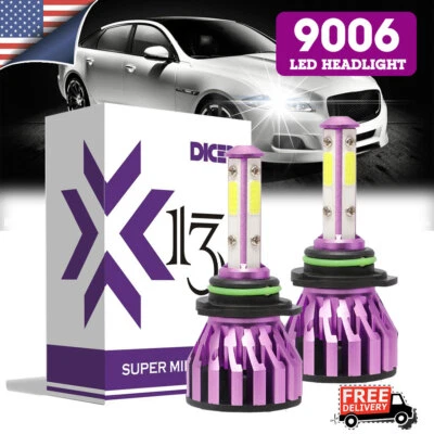 4-Sides 9006 HB4 LED Headlight Bulbs Kit White Low Beam Super Bright 1500000LM - Image 1 of 4