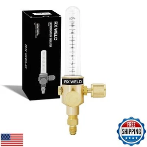 RX WELD Nitrogen Flow Indicator 1/4" SAE Flare Inlet and Outlet 50PSI - Picture 1 of 5