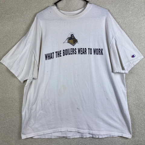 Purdue Boilermakers Adult 2XL T Shirt NCAA Adult 2XL What The Boilers Wear Shirt Cover