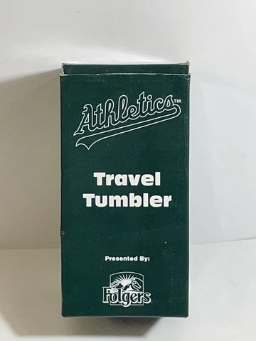 Oakland A's Athletics Travel Tumbler Folgers 2007 In Original Box Cover