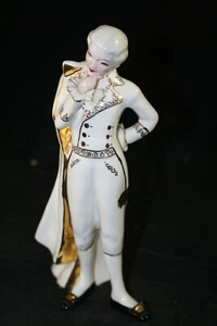 FLORENCE CERAMICS 9" VICTORIAN MAN FIGURINE W/LABEL GREAT CONDITION PIECE - Picture 1 of 6