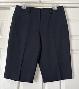 Original Ellen Tracy Black Cotton/Spandex Black Bermuda Shorts Sz 6 - Picture 1 of 6