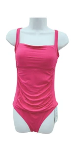 TRAJE DE BAÑO ACOLCHADO CUELLO CUADRADO CONTROL BARRIGA EFERVESCENCIA ROSA 360 COLECCIÓN M&S - Imagen 1 de 6