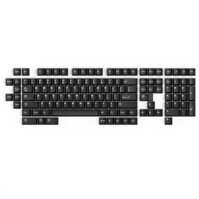 WOB BOW Black and White PBT Keycap Set Cherry Profile Double Shot Key Caps - Image 1 of 4