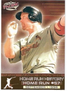 1998 Pacific Home Run History #13 Mark McGwire St. Louis Cardinals