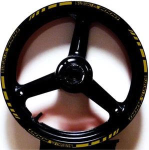 PEGATINAS DE CINTA DE CALCOMANÍAS DE RUEDA DE ESTILO DORADO GP ESTILO PERSONALIZADO SUZUKI GSXR 1000 - Imagen 1 de 3