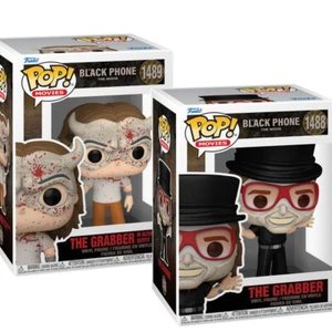 2 Set Black Phone - The Grabber With Hat + Bloody Pop! Vinyl Figure NEW - Bild 1 von 4