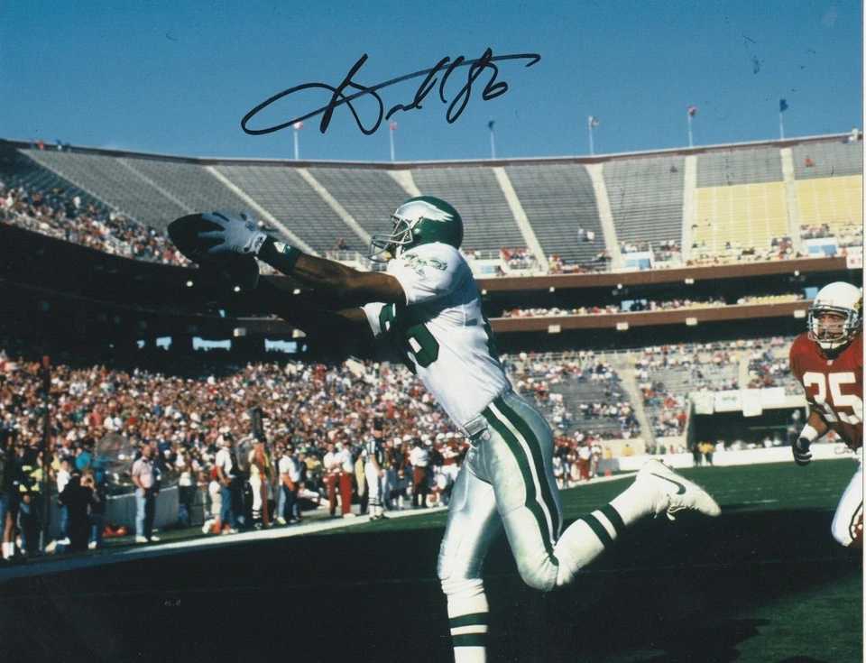 FRED BARNETT PHILADELPHIA EAGLES ACCIÓN FIRMADO 8x10 Foto 1 de 1