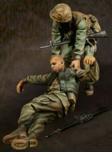 Kit modelo de figura de resina 1/35 soldados estadounidenses rescate de guerra de Vietnam sin pintar sin escallar - Imagen 1 de 2