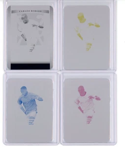 Carlos Borges 1/1 printing plate set 4 card lot 2022 Leaf Trinity AFC Ajax - Picture 1 of 2