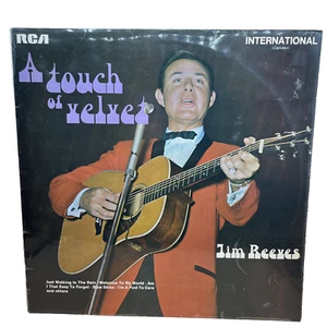 Jim Reeves A Touch of Velvet Vinyl LP RCA Album Sleeve & Inlay Country Ballad - Picture 1 of 10