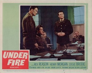 Rex Reason Steve Brodie Under Fire Original 11x14" Lobby Card LC306