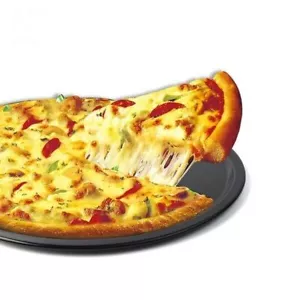 XL Pizzablech rund 32 cm Backblech Kohlenstoff beschichtet Spülmaschinengeeignet - Bild 1 von 7