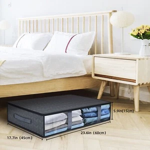 Clothes Storage Bags Under Bed Storage Containersfoldable Storage Bins With Clea - Picture 1 of 6