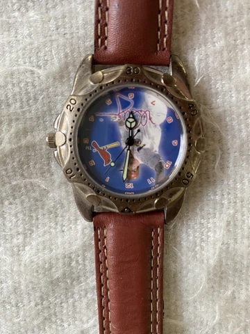 Mark McGwire Home Run Hero Watch Leather Band Not Working Unisex Arm Band 1998 Cover