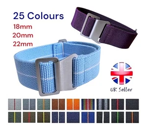 Marine Nationale Watch Strap Band Parachute Elastic Nylon NATO MOD 18 20 22 mm - Picture 1 of 246