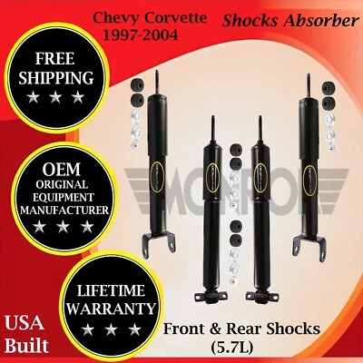 Amortiguadores delanteros y traseros Monroe OEM para Chevy Corvette 1997-2004 garantía de por vida Foto 1 de 4