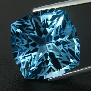 38.85Cts Natural Excellent Blue Topaz18.8mm Cushion Magic Cut Loose Gemstone - Picture 1 of 4