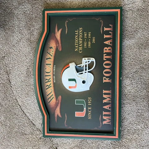 Miami Hurricanes Football Wall Art Cover