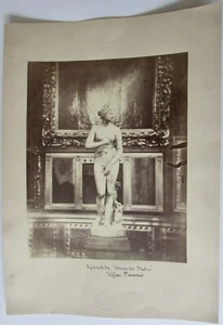 ESTATUA CLÁSICA AFRODITA EN UFFIZI CIRCA AÑOS 1870 LG. ALBÚMINA ALINARI - Imagen 1 de 2