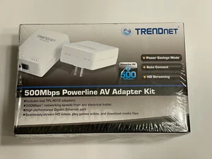 Original TRENDnet TPL-401E 500 Mbps Powerline Ethernet AV Adapter White US - Picture 1 of 2