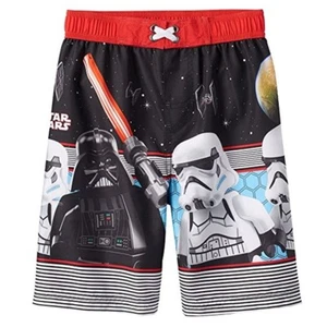 Lego Star Swars Darth Vader & Storm Trooper Swim Shorts Trunks Little Boys 4 - Picture 1 of 1
