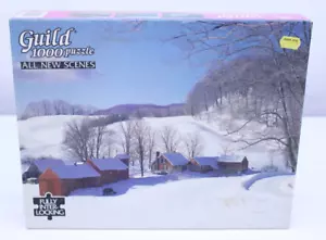 Rompecabezas Gremio Nuevo en Caja 1000 Piezas 4710-39 De Colección Woodstock, VT Invierno Dorado Nuevo de Lote Antiguo - Imagen 1 de 12