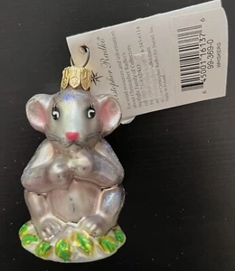 Christopher Radko 1999 Schnurrhaare Die Maus Glas Ornament NEU - Bild 1 von 4