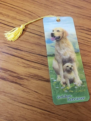 Golden Retriever 3D Bookmark With Tassel By Royce B. McClure - Artgame Foto 1 de 4