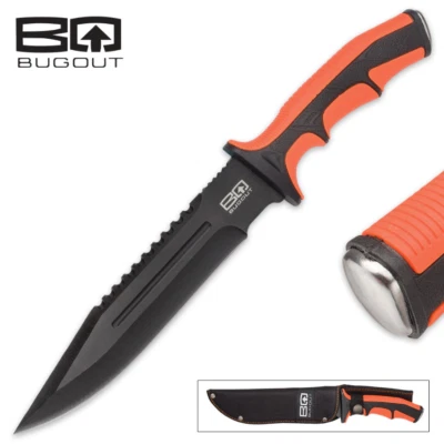 BUG OUT CATACLYSM HUNTING BOWIE KNIFE WITH NYLON BELT SHEATH 12.5 in OVERALL NEW - Image 1 of 3